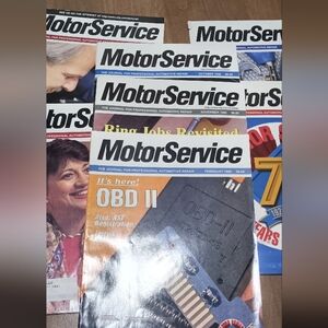 Lot Of 7 Vintage 1996 MotorService Magazine Collection Journal For Auto Repair